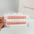 SparkLand Peach press-on nails, premium reusable nail set