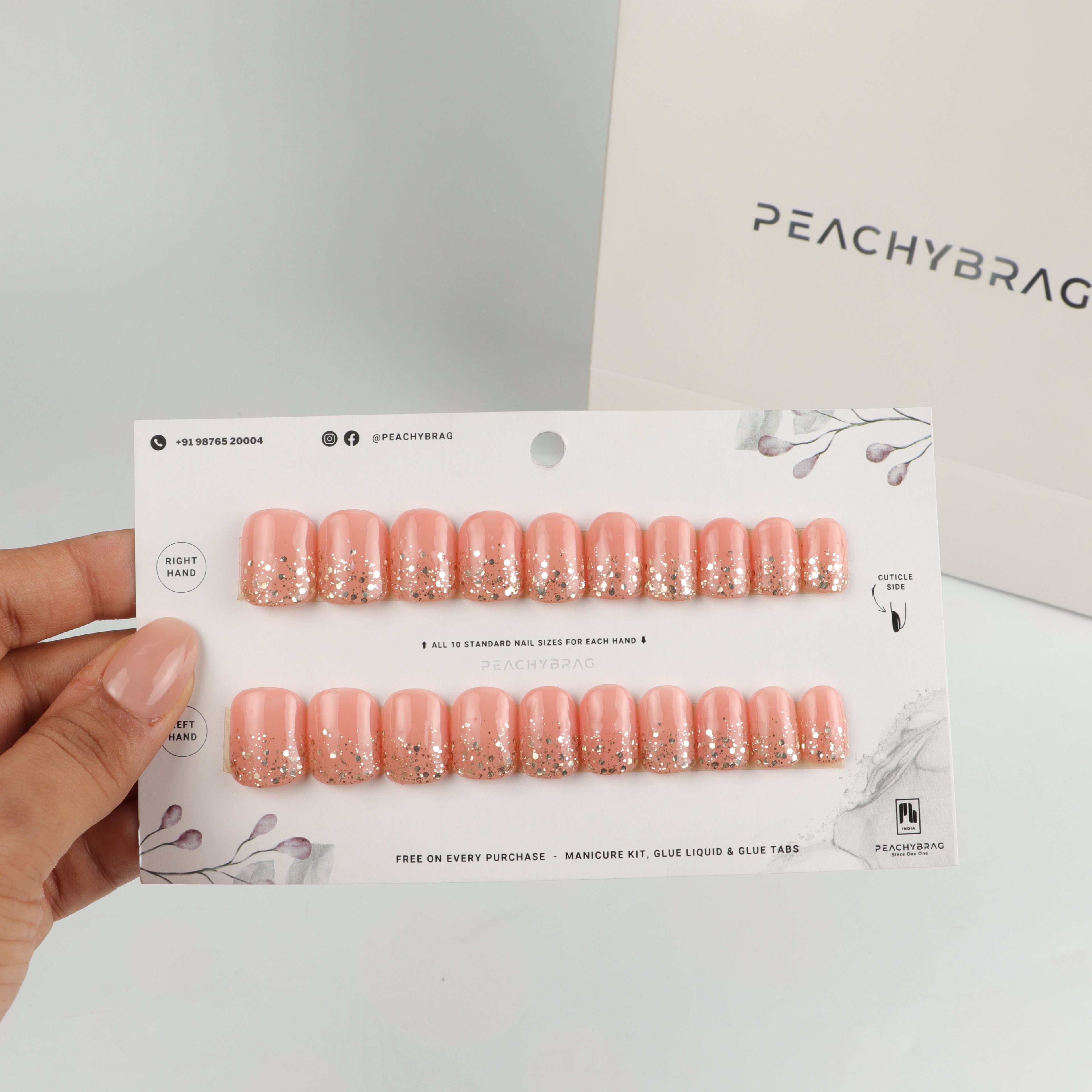 SparkLand PEACH Nails
