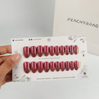 SparkLand Wine press-on nails, premium reusable nail set