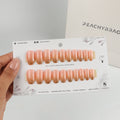 SparkleLand Peach press-on nails, premium reusable nail set