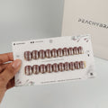 SparkleLand Choco press-on nails, premium reusable nail set