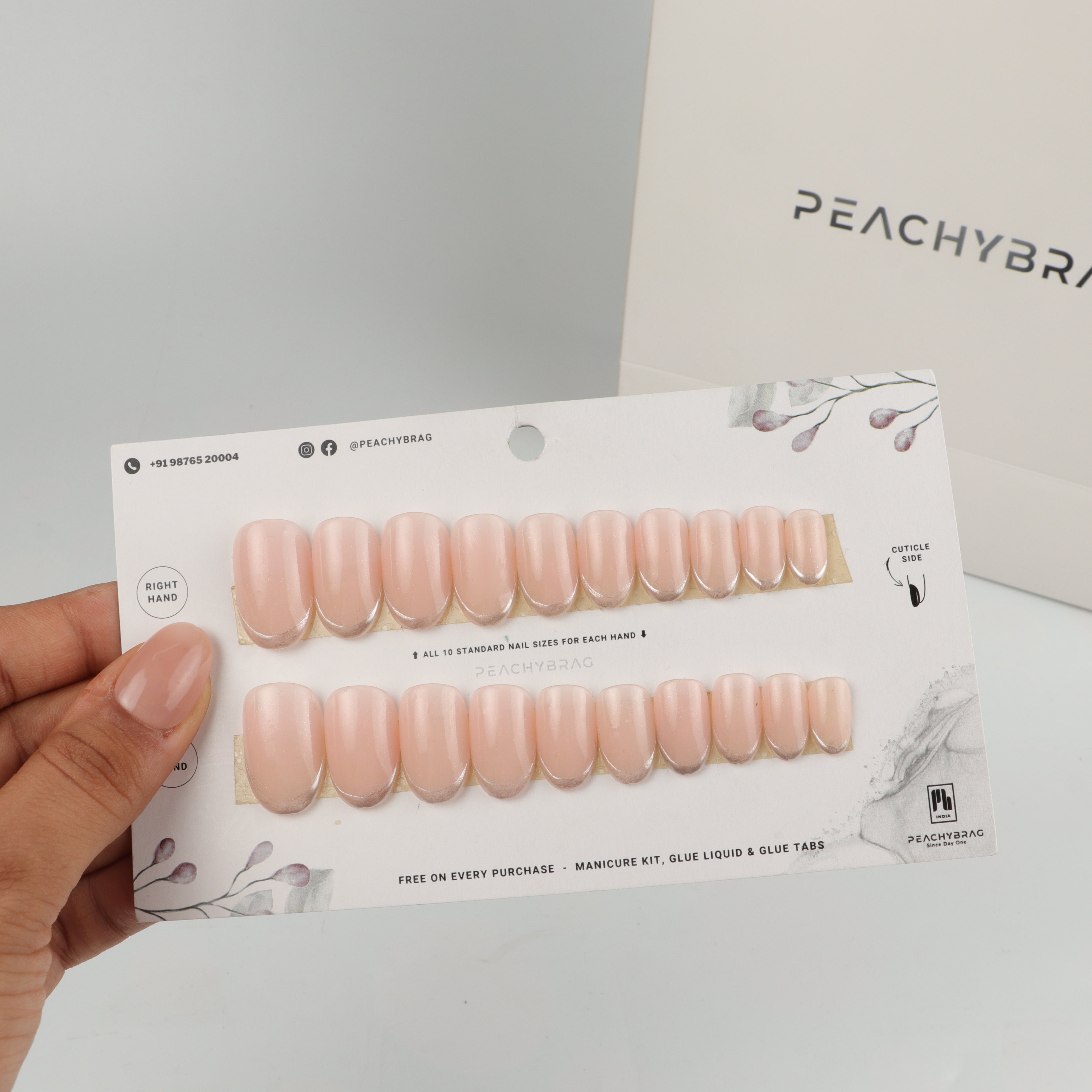 Snow French Nails