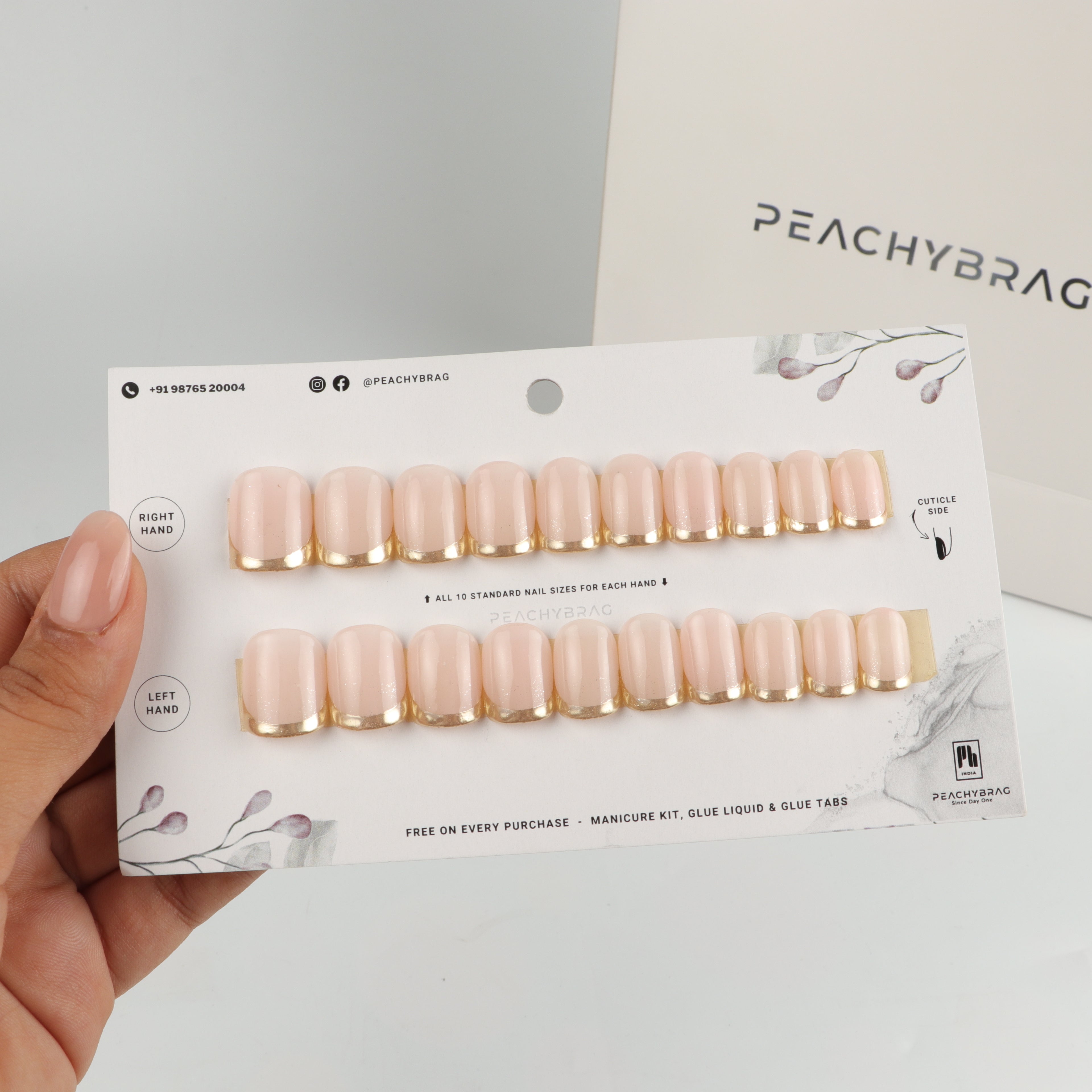 Glow French Nails
