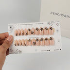Flora Nude press-on nail set of 20 in standard sizes