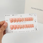 Pearl Veil false nails, exclusive press-on design