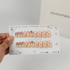 Rebel Rainbow press-on nail set of 20 in standard sizes