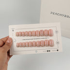 Gem Glam Rose false nails, exclusive press-on design
