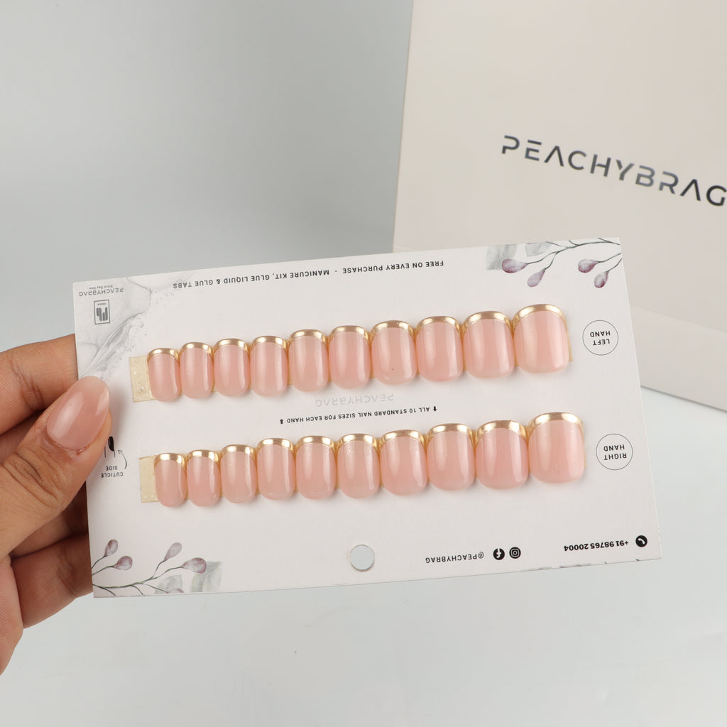 Rosa French false nails, exclusive press-on design