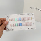 Frozen reusable press-on nails for an at-home manicure