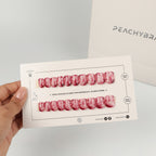 Crimson Marble press-on nail set of 20 in standard sizes
