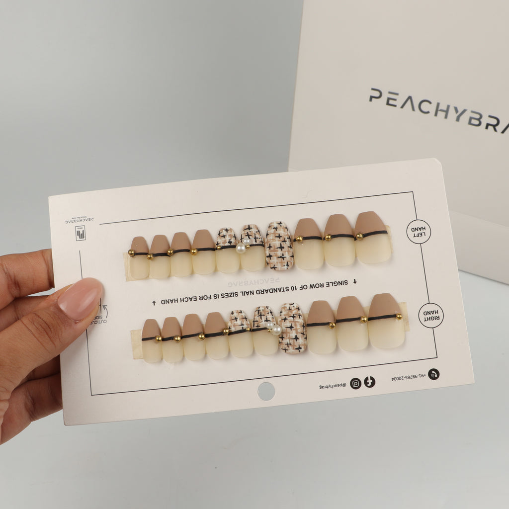 Chic Check Press On Nails