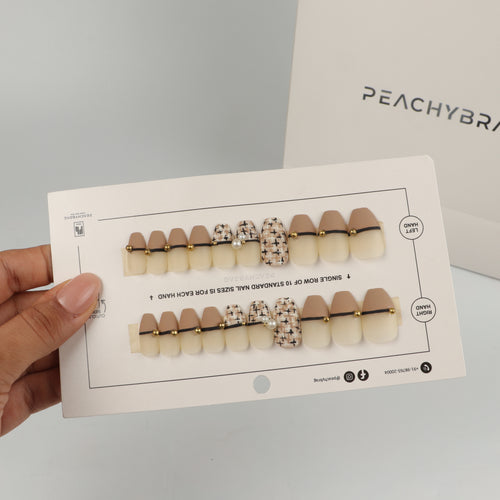 Chic Check Press On Nails