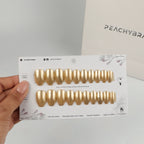 Gold Chrome press-on nails, premium reusable nail set