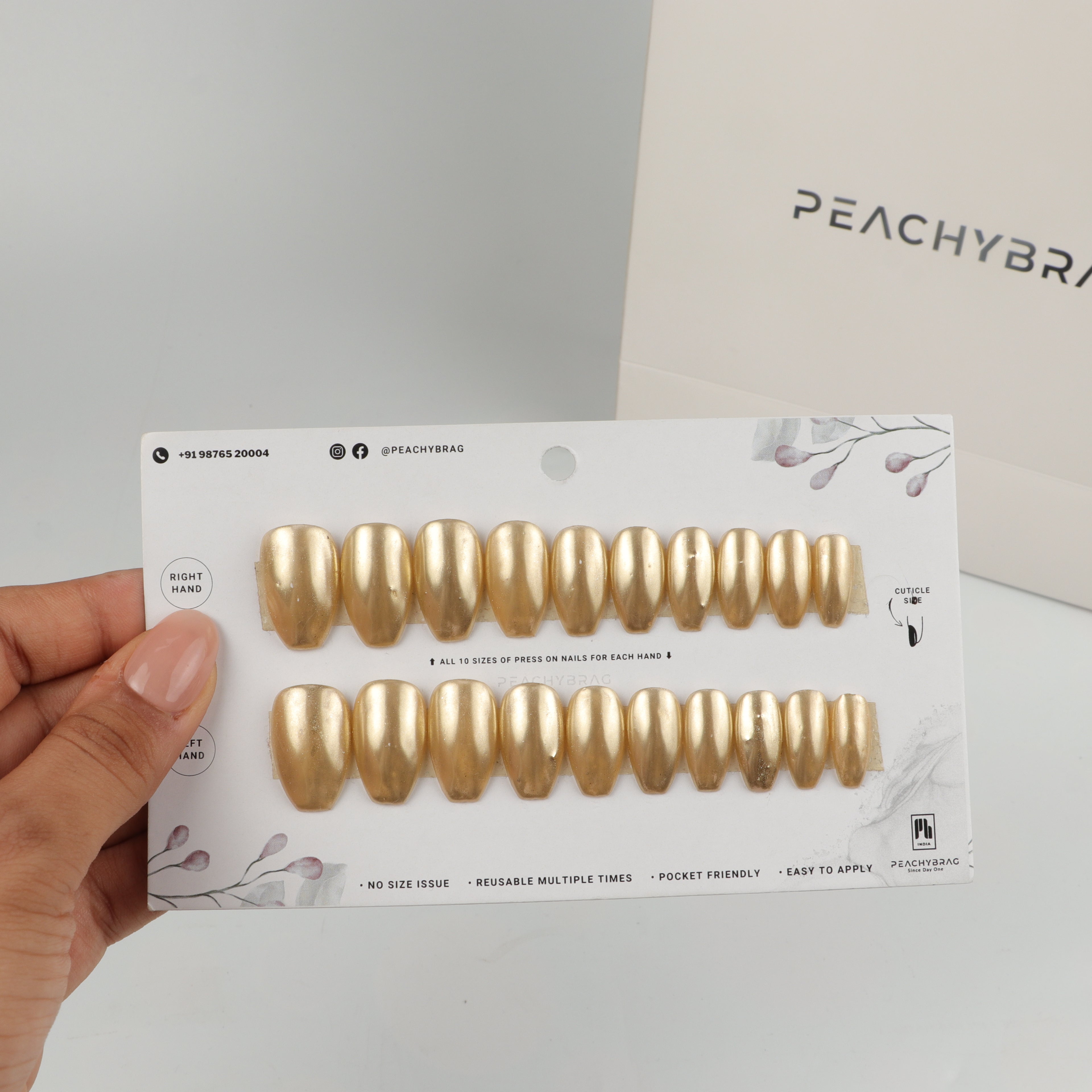 Gold Chrome Nails