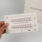 Lilac Chrome reusable press-on nails for an at-home manicure