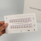 Lilac Chrome press-on nail set of 20 in standard sizes