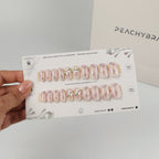 Shooting Flower press-on nail set of 20 in standard sizes