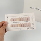 Powder Petal press-on nail set of 20 in standard sizes