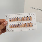 Wavy Purple press-on nail set of 20 in standard sizes