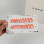 Tropical Tango press-on nail set of 20 in standard sizes