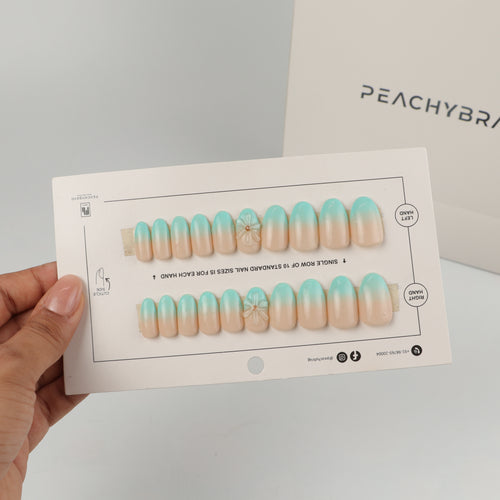 Beachy Bloom Gel Nails