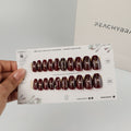 Majestic Maroon press-on nails, premium reusable nail set