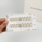 Silk press-on nail set of 20 in standard sizes