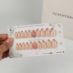 Silk Rose press-on nail set of 20 in standard sizes