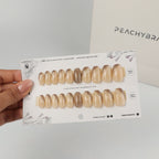 Silk Gold press-on nail set of 20 in standard sizes