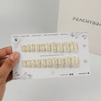 Ivory Speckle press-on nails, classic reusable nail set