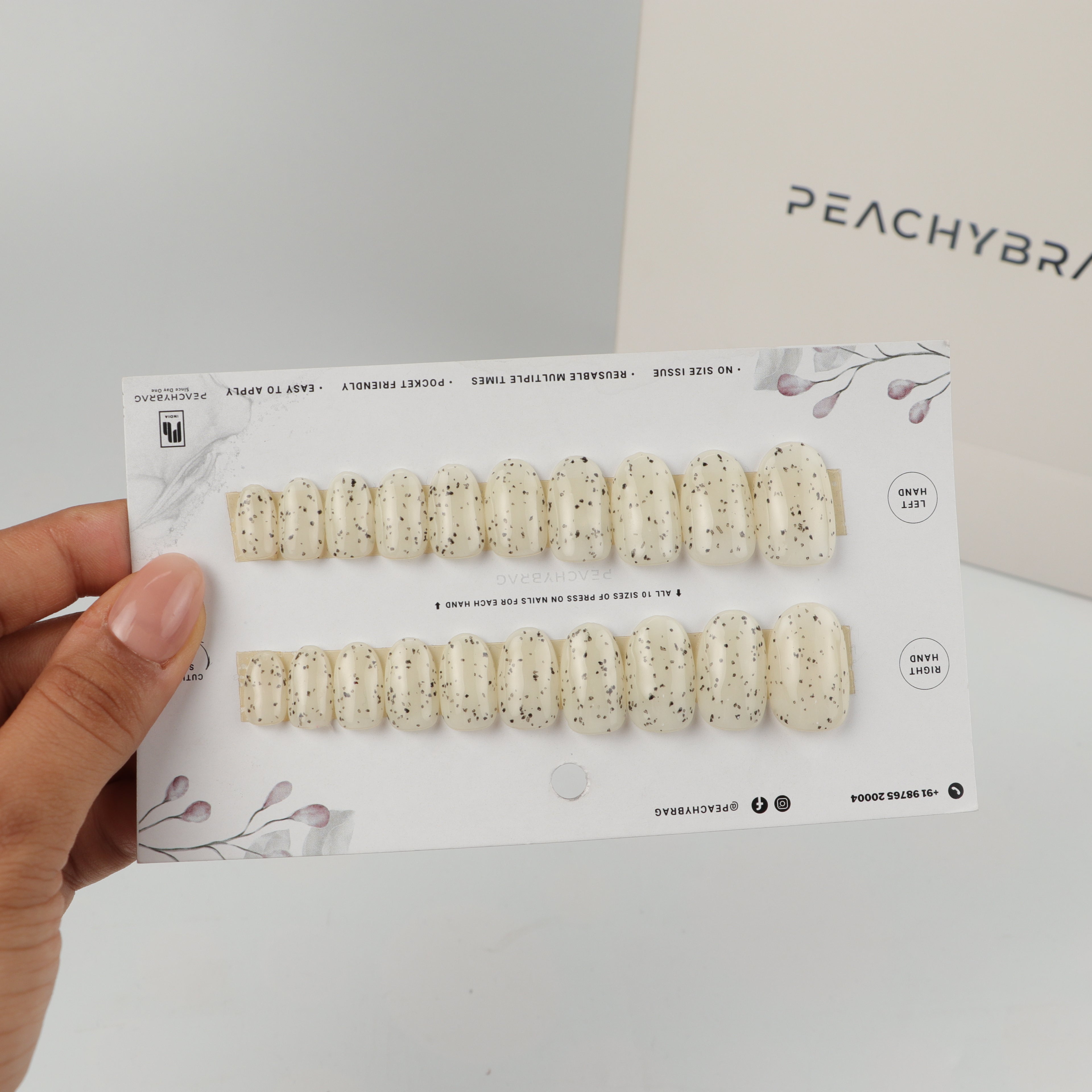 Ivory Speckle Nails