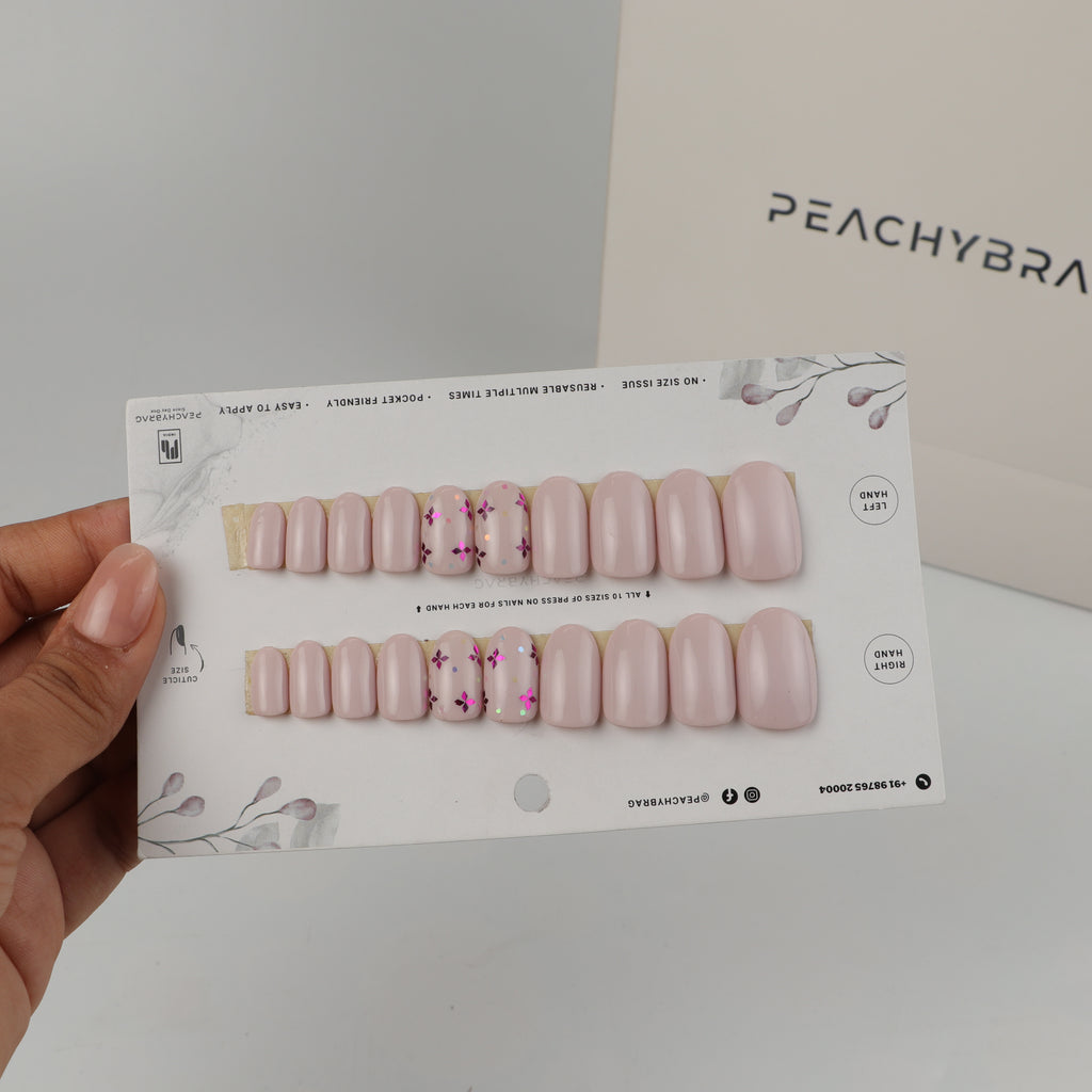 Fine Floret reusable press-on nails for an at-home manicure