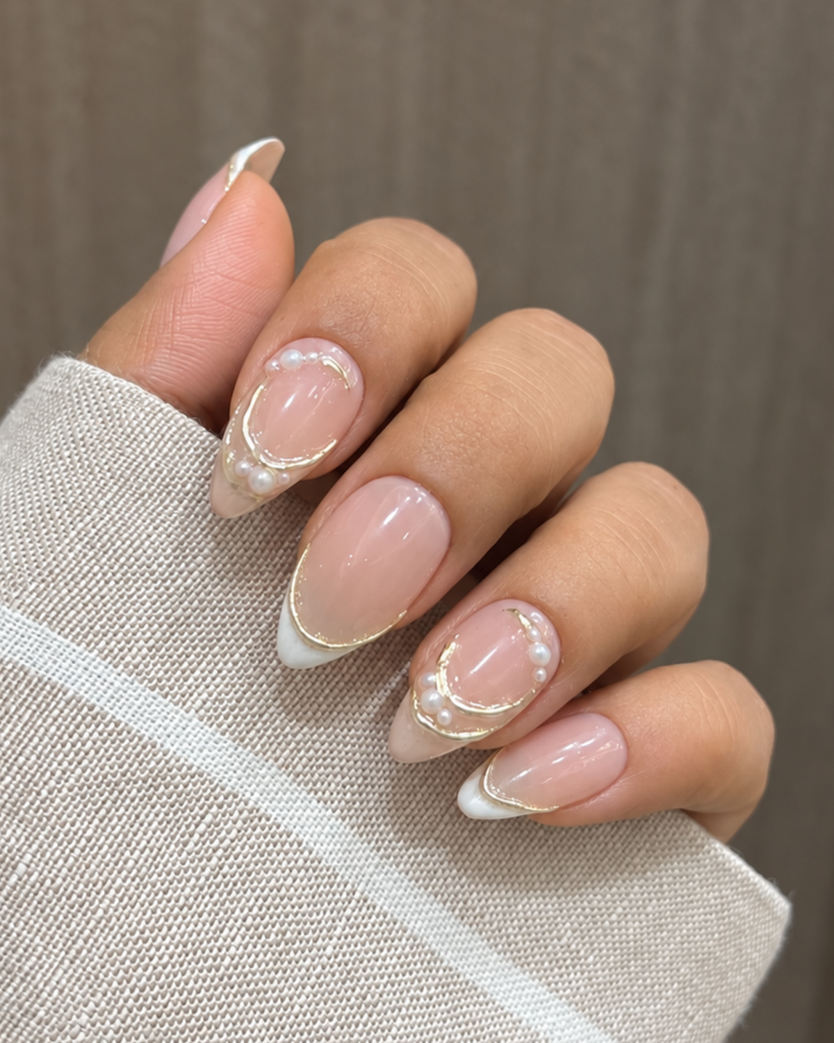 Pearl Whisper press-on nails, exclusive reusable nail set