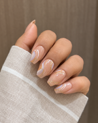 Amber Swirl press-on nails, exclusive reusable nail set