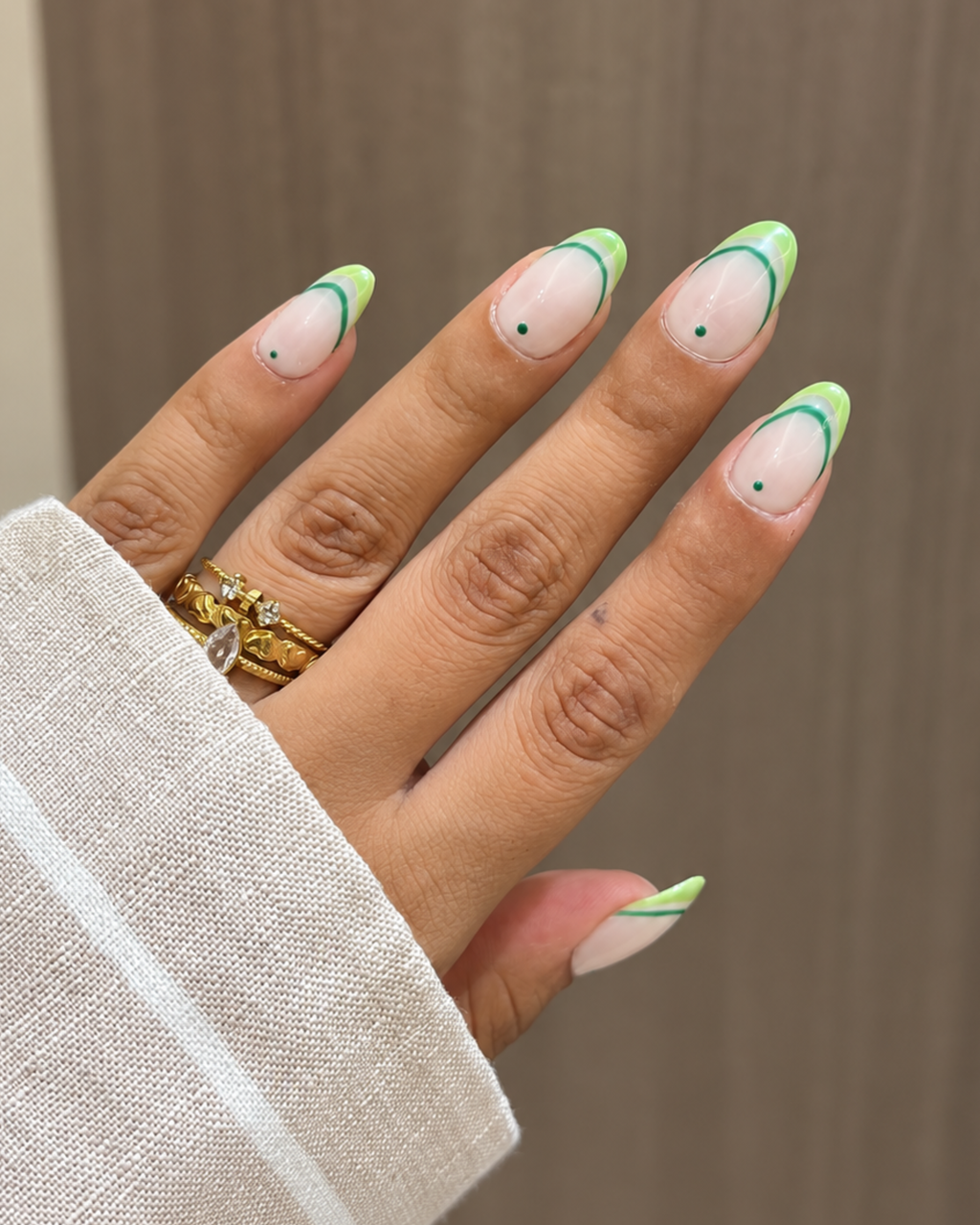 Matcha Green press-on nail set of 20 in standard sizes
