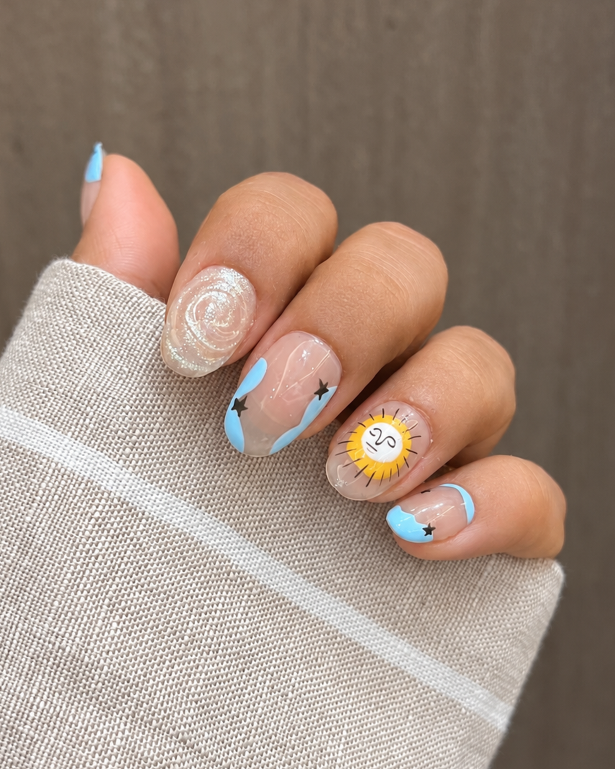 Sunny Beach press-on nails, exclusive reusable nail set