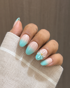 Beach Bloom press-on nails, exclusive reusable nail set