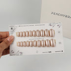Champagne press-on nail set of 20 in standard sizes