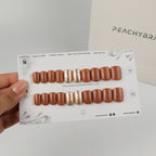 Choco Melt & Sparkle press-on nail set of 20 in standard sizes