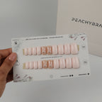 Pretty Bow false nails, designer press-on design