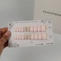 Gem Grid press-on nails, designer reusable nail set