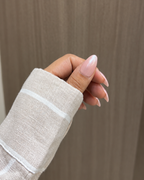 Hailey Chrome Pink reusable press-on nails for an at-home manicure