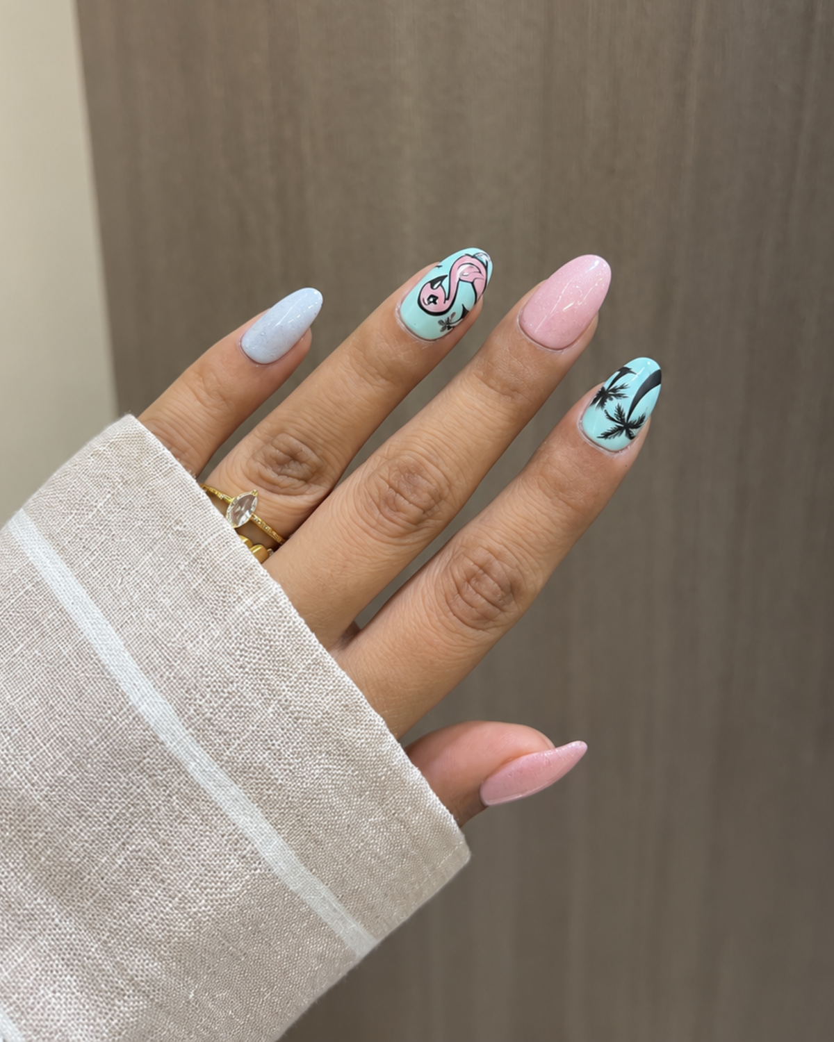 Flamingo Bae Nails
