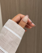 Creamy Brown reusable press-on nails for an at-home manicure