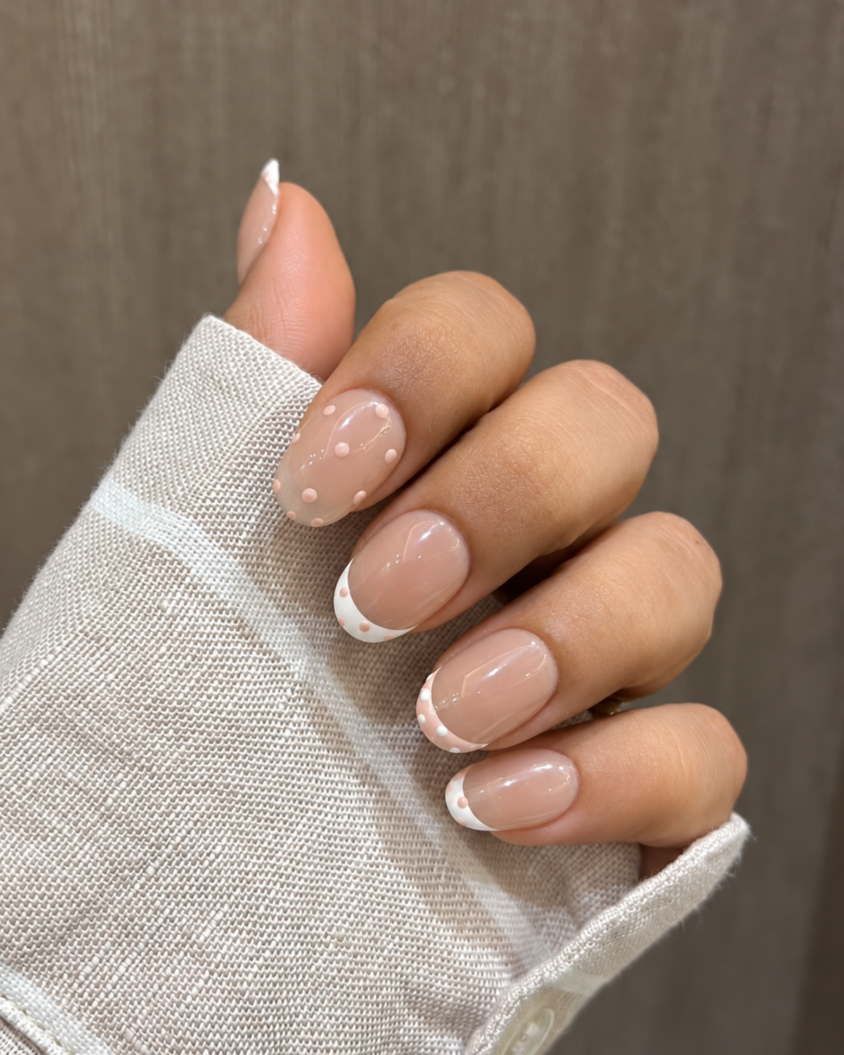Polka Pookie press-on nails, premium reusable nail set