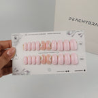 Flora Glam press-on nails, designer reusable nail set