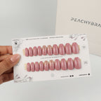 SparkLand Pink press-on manicure set