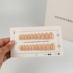 Milky Nude press-on nail set of 20 in standard sizes