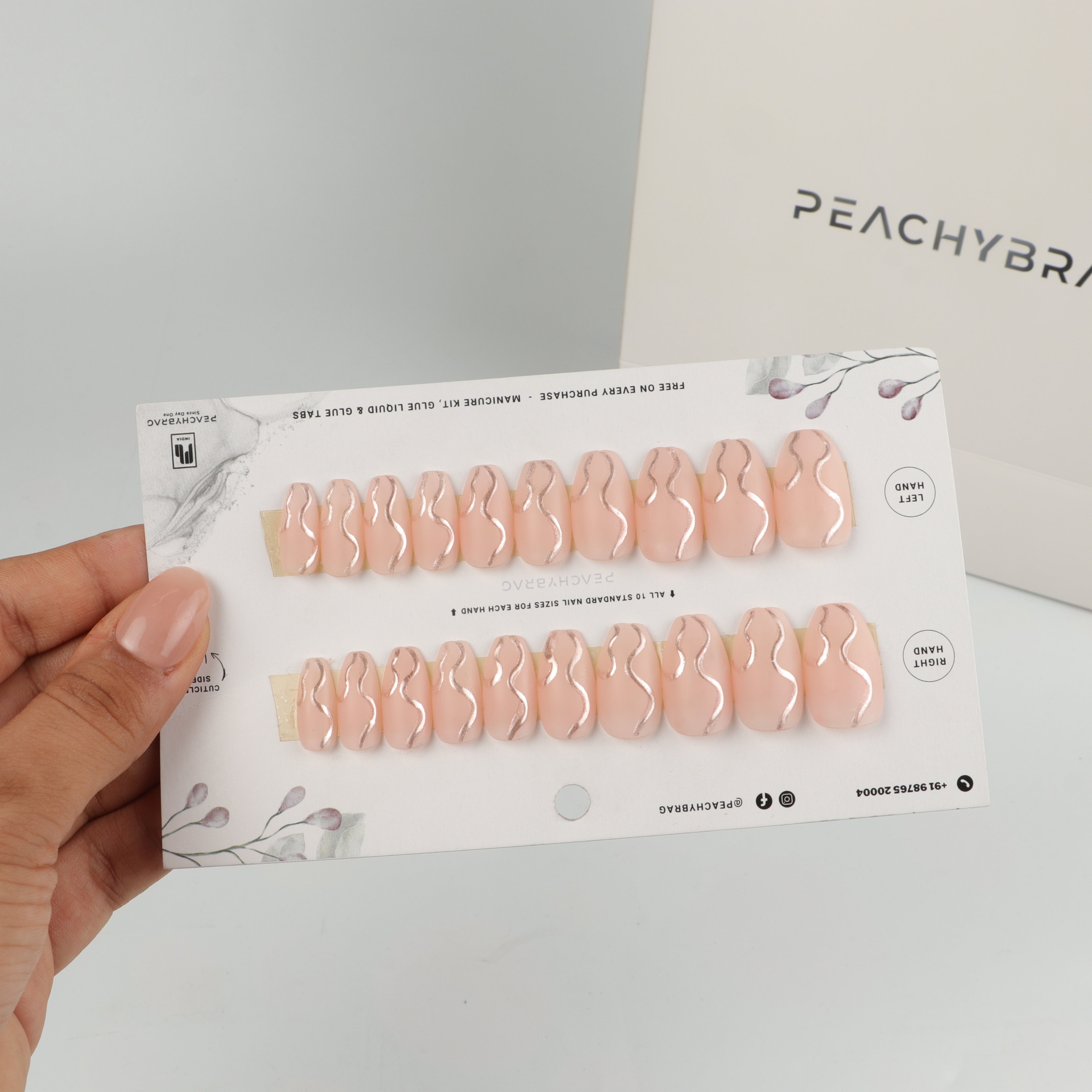 Glow Wave PINK Press Ons