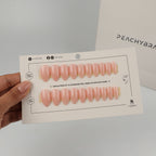 Milky Rose press-on nail set of 20 in standard sizes